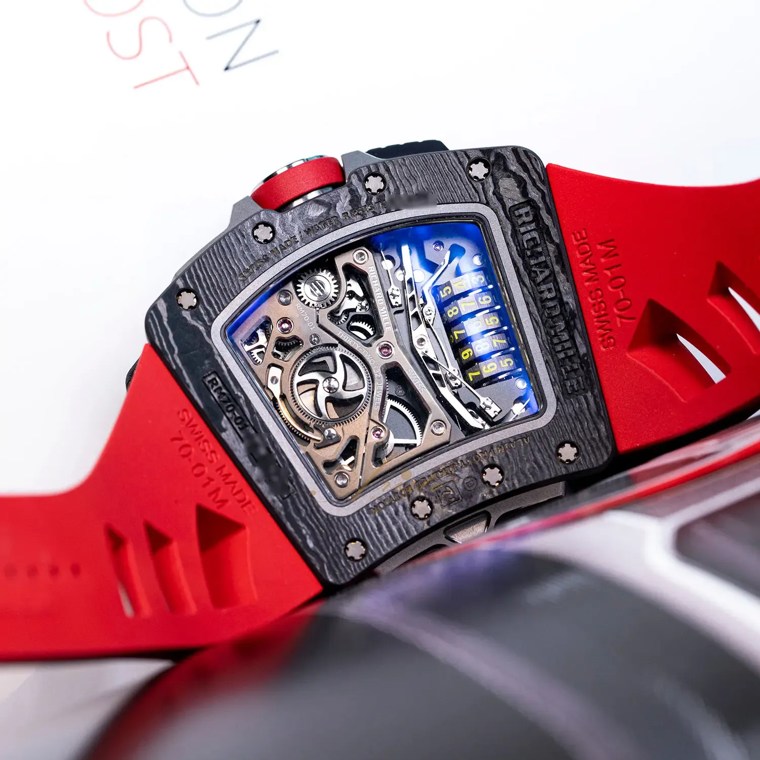 RICHARD MILLE レッドラバーベルト Richard Mille Straps - Elephant Red – Liger Straps